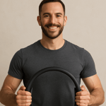 male pilates instructor  neutral background and no text on short-3